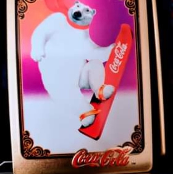 Coca - Cola Trading Cards made in medal w/ POLAR Bears - Picture 13 of 13